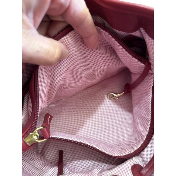 Dooney Bourke womans Red Leather Double Handle Handbag Purse SKU 8927 - Picture 16 of 16